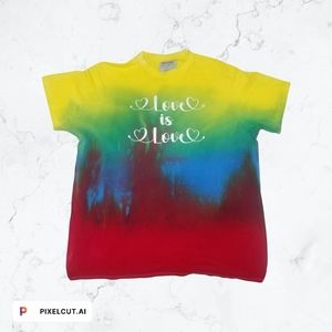 Love is Love rainbow tye dyed tshirt..